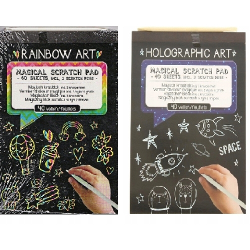 MAGICZNE BLOKI WYDRAPYWANKA ZDRAPKA HOLO + RAINBOW