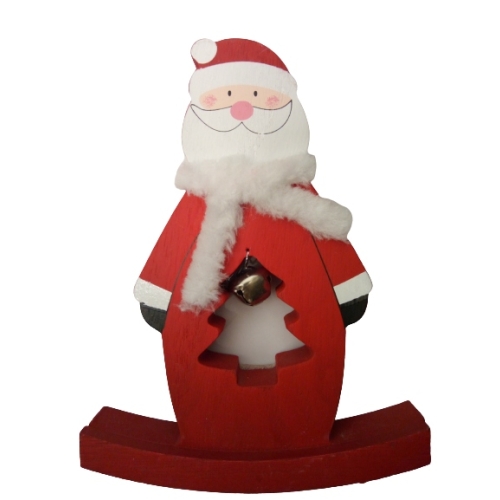 Figurka bożonarodzeniowa Mikołaj z dzwonkiem 17 cm