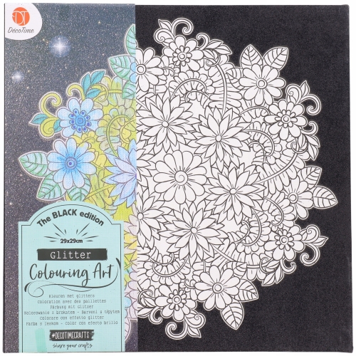 KOLOROWANKA NA PŁÓTNIE Z BROKATEM29X29CM LISEK 250