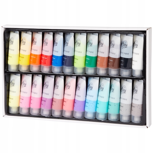 Farby akrylowe metaliczne 8 szt. x 18 ml KOLOR MIX