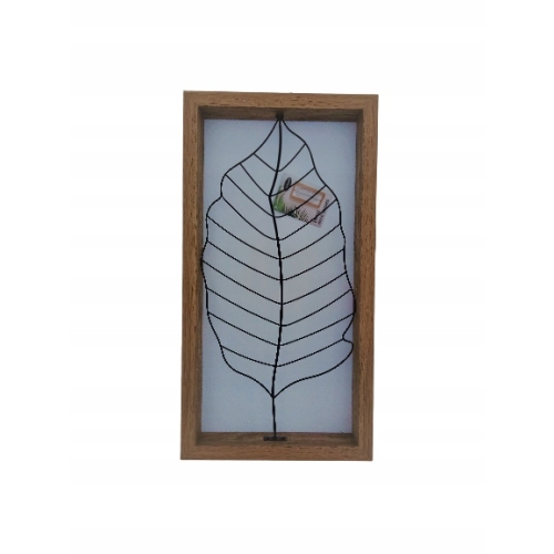 RAMA OZDOBNA DECO 44,5 CM x 23,5CM METALOWE LIŚCIE