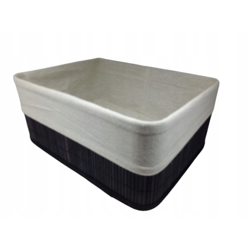 Koszyk bambusowy organizer z wyściółką 14x25x33 cm