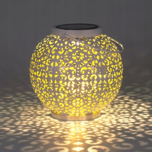 LAMPION SOLAR LED CERAMICZNY BIAŁE KOLOROWE 687