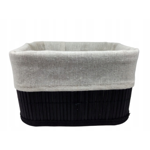 Koszyk bambusowy organizer z wyściółką 14x25x33 cm