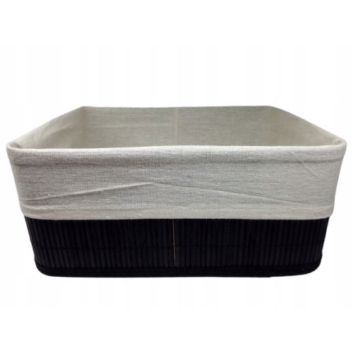 Koszyk bambusowy organizer z wyściółką 14x25x33 cm