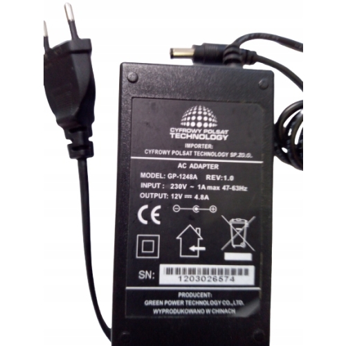 ZASILACZ 12V 1A MODEL T120100-2C1 ORYGINALNY