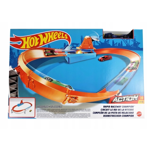 ZESTAW Tor samochodowy Hot Wheels wyścigi auta