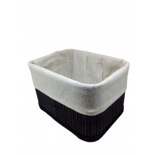 Koszyk bambusowy organizer z wyściółką 14x25x33 cm