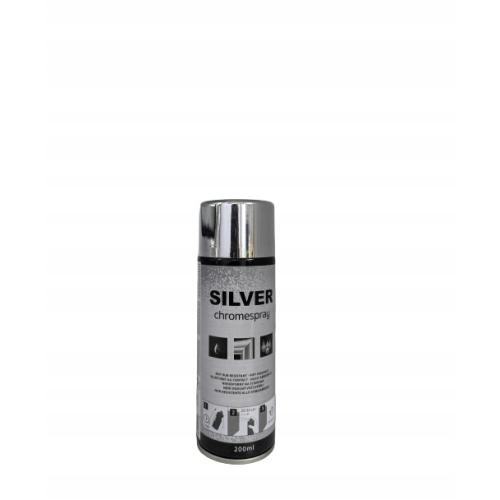 LAKIER W SPRAYU SREBRNY CHROM 200 ml DEKORACYJNY