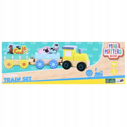 DREWNIANY TRAKTOR CIĄGNIK FARMA DLA DZIECI MM 814