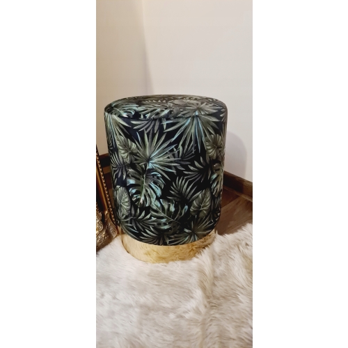 Luksusowa pufa do siedzenia GLAMOUR wzór jungle