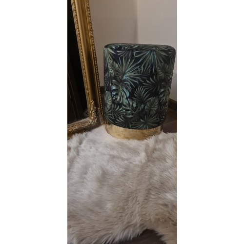 Luksusowa pufa do siedzenia GLAMOUR wzór jungle