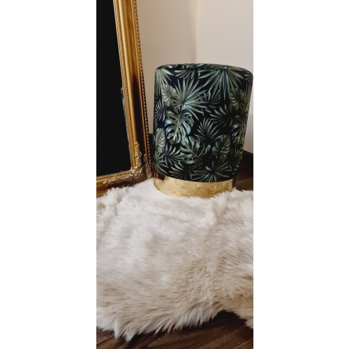 Luksusowa pufa do siedzenia GLAMOUR wzór jungle