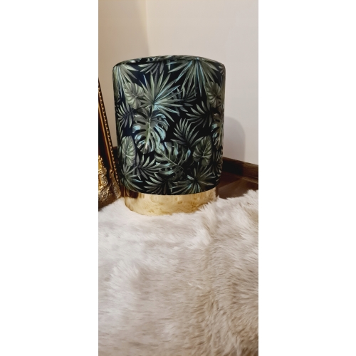 Luksusowa pufa do siedzenia GLAMOUR wzór jungle