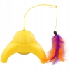 Zabawka dla kotów kota z piórkiem żółta CAT TOY