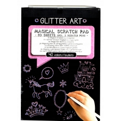 Magiczny zeszyt zdrapka WYDRAPYWANKA glitter art