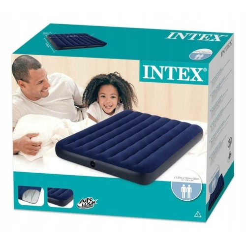 Dmuchany MATERAC WELUROWY 191x137x22 Intex 68758