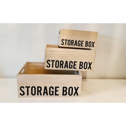 Organizer pojemnik box drewniany na drobiazgi M