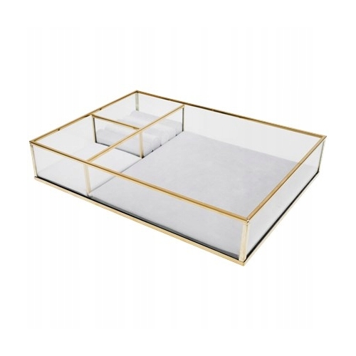 Pudełko na biżuterię glamour Jewellery BOX szary