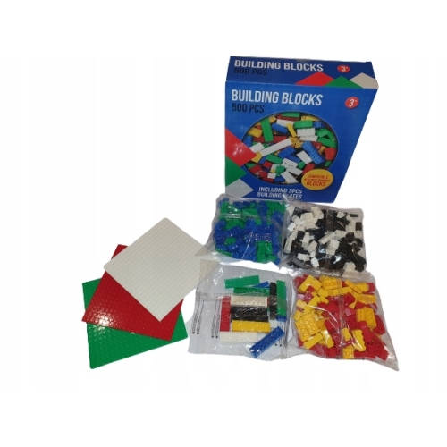 Zestaw Klocki plastikowe konstrukcyjne 500 klocków