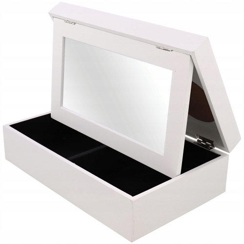 PUDEŁKO KUFEREK ORGANIZER NA BIŻUTERIĘ + LUSTRO SB