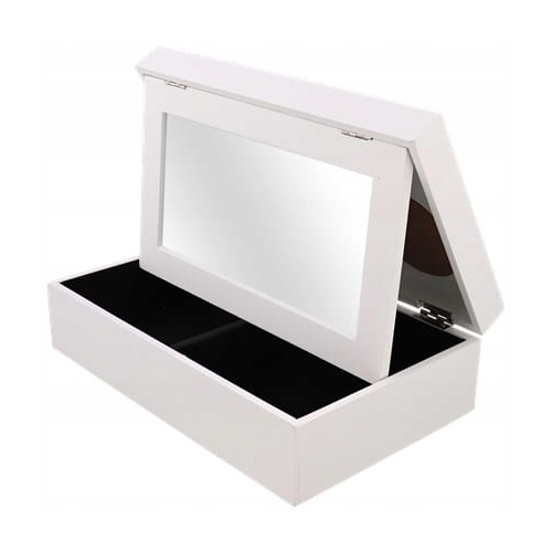 PUDEŁKO KUFEREK ORGANIZER NA BIŻUTERIĘ + LUSTRO SB