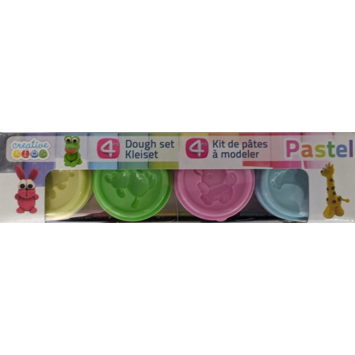 MASA PLASTYCZNA CREATIVE KIDS 4 szt pastelowe 017