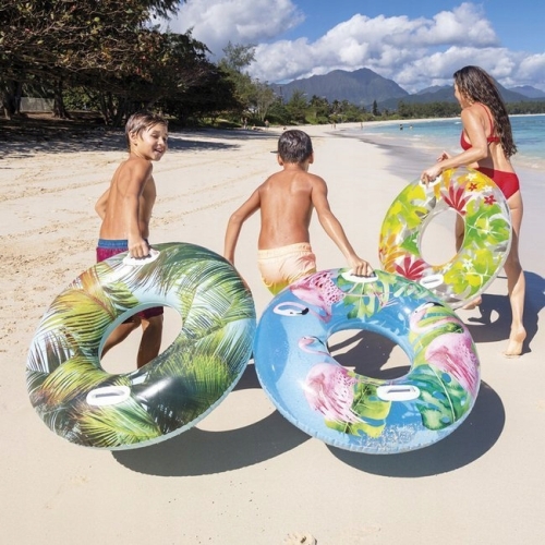 Dmuchane koło ratunkowe INTEX 58263 z uchwytami TROPICAL 97CM