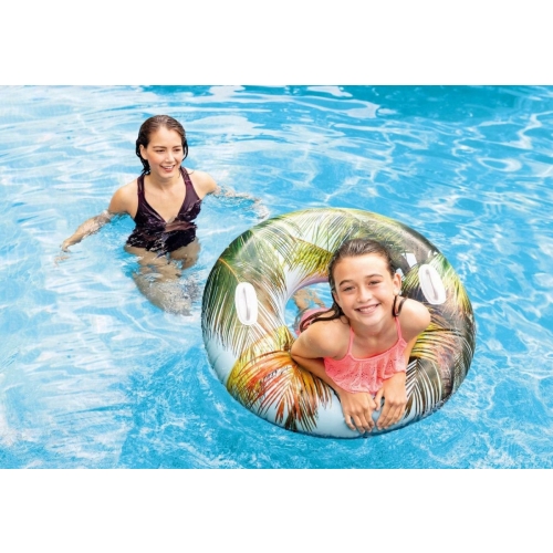 Dmuchane koło ratunkowe INTEX 58263 z uchwytami TROPICAL 97CM