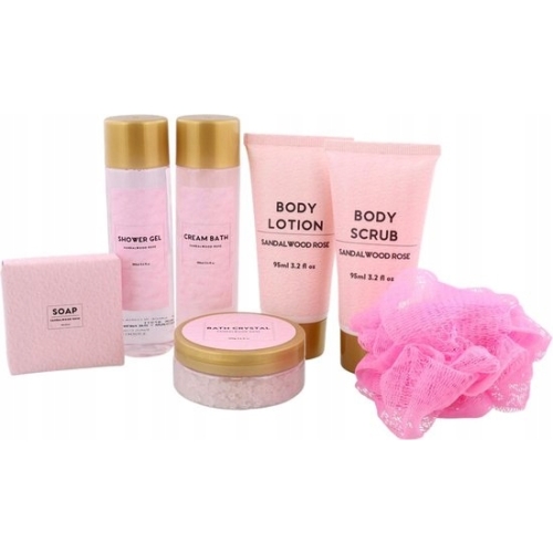 ZESTAW KOSMETYKÓW KĄPIEL DRZEWO SANDAŁOWE RÓŻA SPA