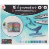 PODWÓJNE PISAKI PĘDZELKOWE CIENKOPISY TWINMARKER Z