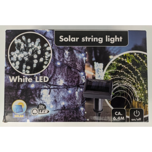 LAMPKI SOLARNE 50 LED 6,4M ZEWNĘTRZNE OGRÓD BALKON