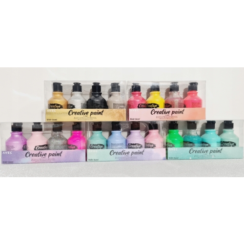 Farby akrylowe zestaw 4 szt x 150 ml perłowe 105