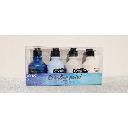 Farby akrylowe zestaw 4 szt x 150 ml perłowe 105