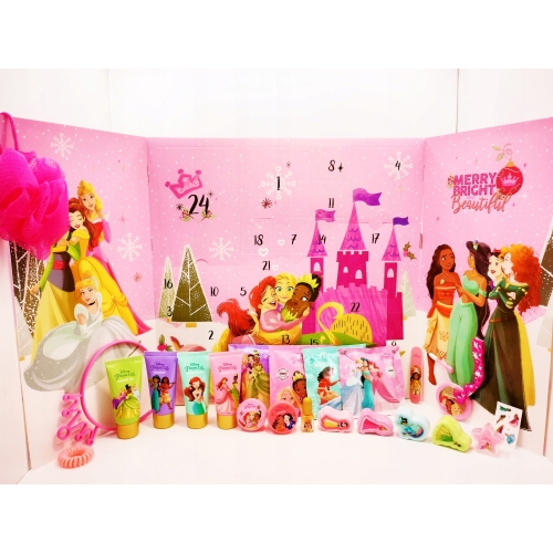Kalendarz adwentowy Disney Princess 24 kosmetyki