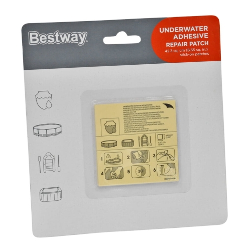 ŁATKI NAPRAWCZE na mokro do basen kółka dmuchane BESTWAY 10 sztuk podwodne