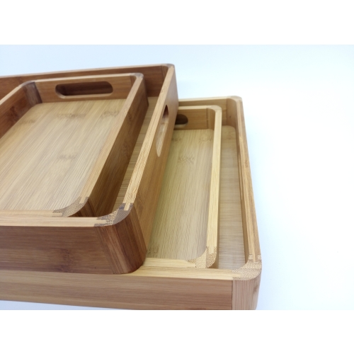 TACA DREWNIANA ŚNIADANIOWA DO SERWOWANIA JASNA DUŻA DEKORACYJNA 58 X 38 CM