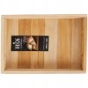 TACA DREWNIANA MAŁA Z UCHWYTAMI DREWNO TEKOWE TEAK FSC 26 x 18 x 4.5 cm