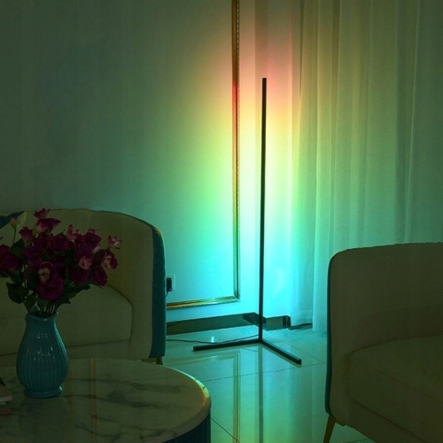 LAMPA LED GRUNDIG RGB MUSIC SENSOR PODŁOGOWA NAROŻNA 140 cm Pilot STOJĄCA