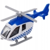 Zestaw: Biała Laweta Mega Transporter Teamsterz Helikopter 1 Autko Policja
