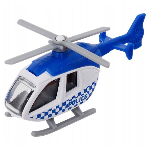 Zestaw: Biała Laweta Mega Transporter Teamsterz Helikopter 1 Autko Policja