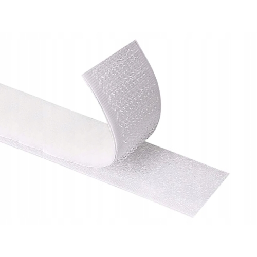 Taśma rzepowa 20 mm RZEP samoprzylepny BIAŁY komplet do moskitier 2x100 CM