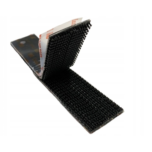 Taśma rzepowa 20 mm RZEP samoprzylepny CZARNY komplet do moskitier 2x100 CM