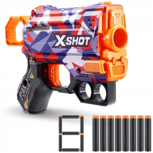 Pistolet na Strzałki Wyrzutnia Zuru X-shot SKINS MENACE MALICE 8 strzałek