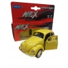 VOLKSWAGEN GARBUS KOLEKCJONERSKI METALOWY MODEL SAMOCHODU WELLY 1.34 ŻÓŁTY