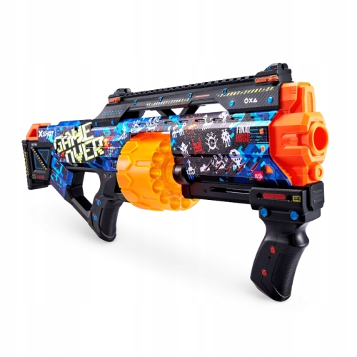 ZURU X-SHOT SKINS WYRZUTNIA LAST STAND GAME OVER PISTOLET + 16 NABOJÓW DUŻY