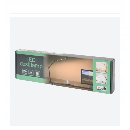 Lampka Biurowa LED Szkolna z Zaciskiem na biurko 10W 300lm CCT DIMM czarna