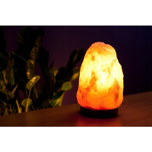 LAMPA SOLNA BRYŁA SOLI KAMIENNEJ ZASILANIE SIECIOWE DEKORACYJNA DUŻA 19 CM