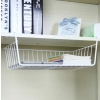 KOSZ KOSZYK METALOWY PODWIESZANY ORGANIZER POD PÓŁKĘ 30x26x14CM SZARY 1 szt