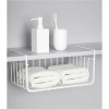 KOSZ KOSZYK METALOWY PODWIESZANY ORGANIZER POD PÓŁKĘ 30x26x14CM SZARY 1 szt